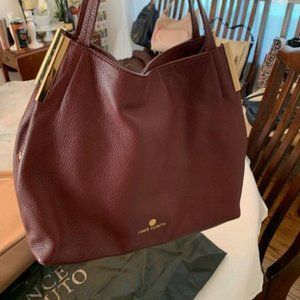 Vince Camuto Burgundy soft Leather Sluchy Hobo Arm Hand shoulder Bag